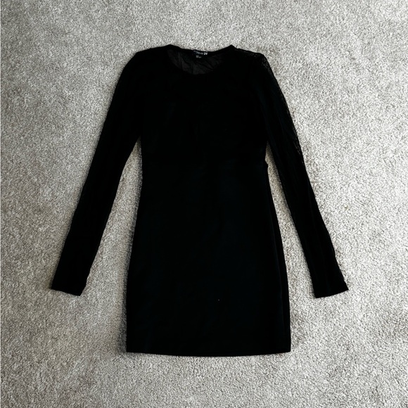 Forever 21 Black Long Sleeve Bodycon Dress - Picture 4 of 5